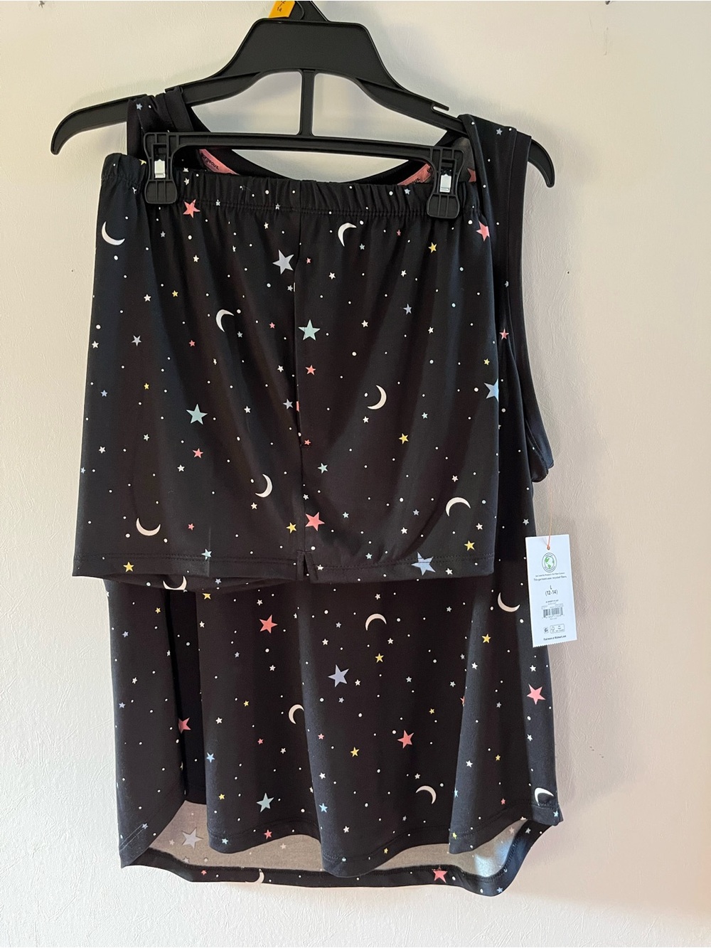 Black Star & Moon Print Tank Dress